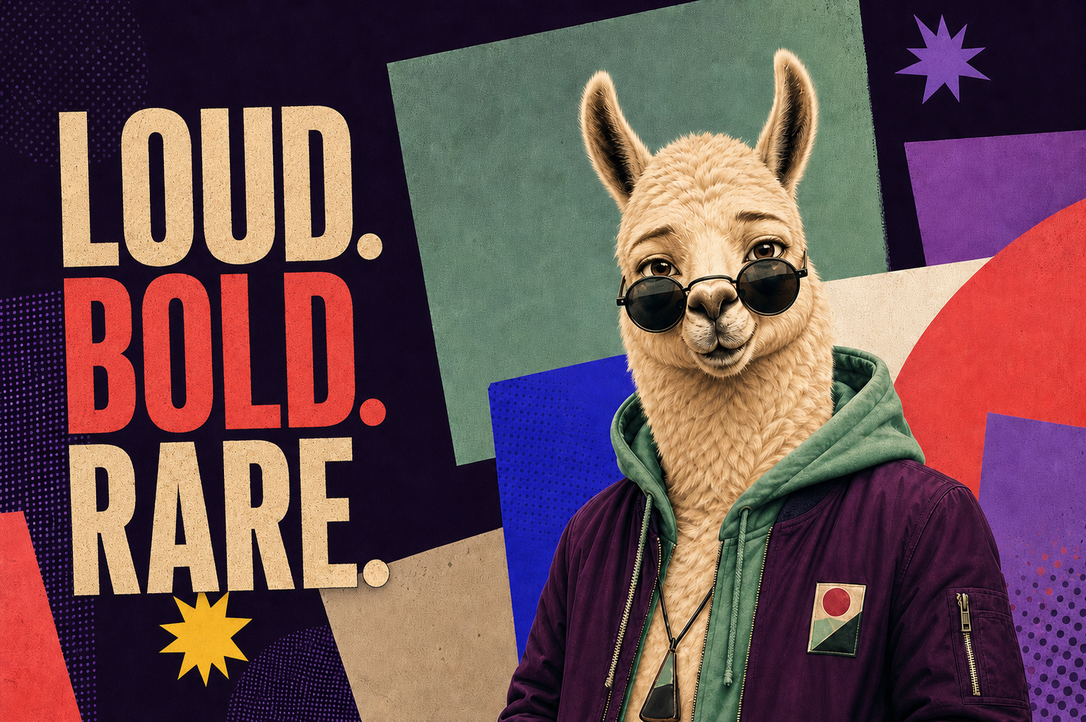 Template Deals llama mascot beside the words Scroll. Smile. Repeat.